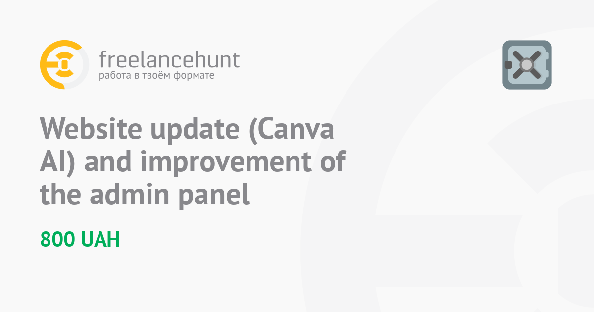 Website update (Canva AI) and improvement of the admin panel ...
