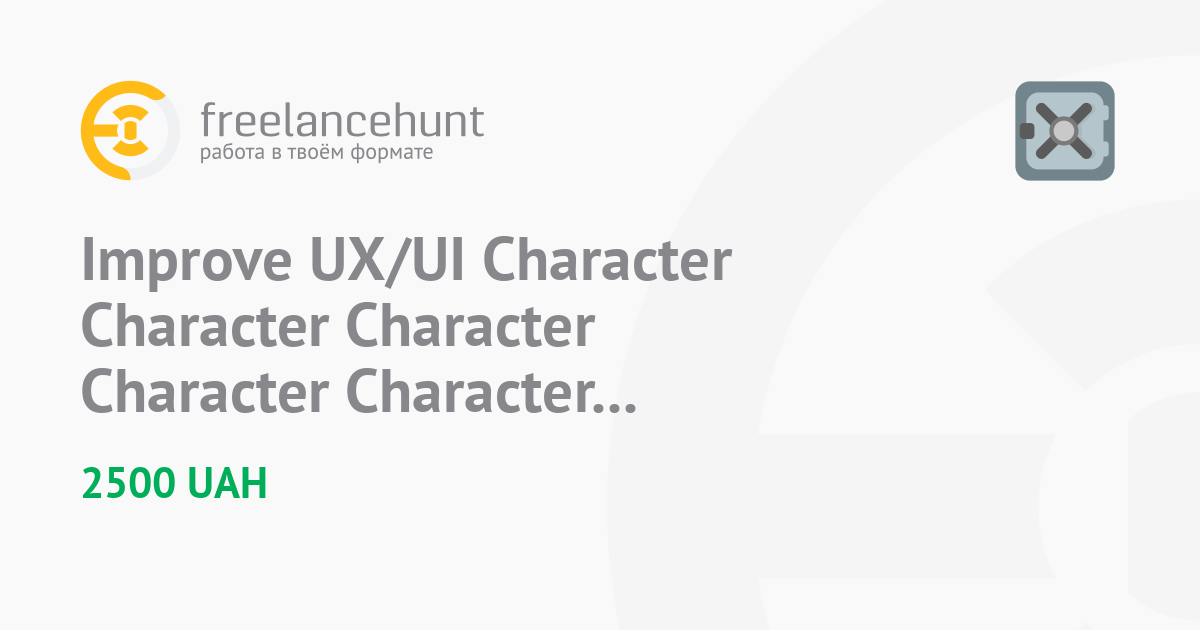Improve UX/UI Character Character Character Character Character ...