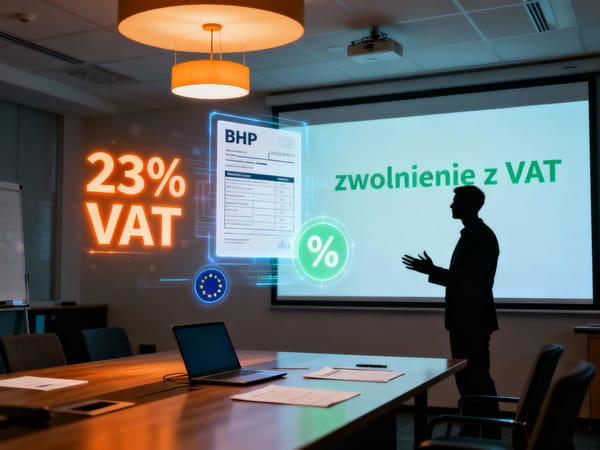 Kiedy szkolenia BHP mają 23% VAT